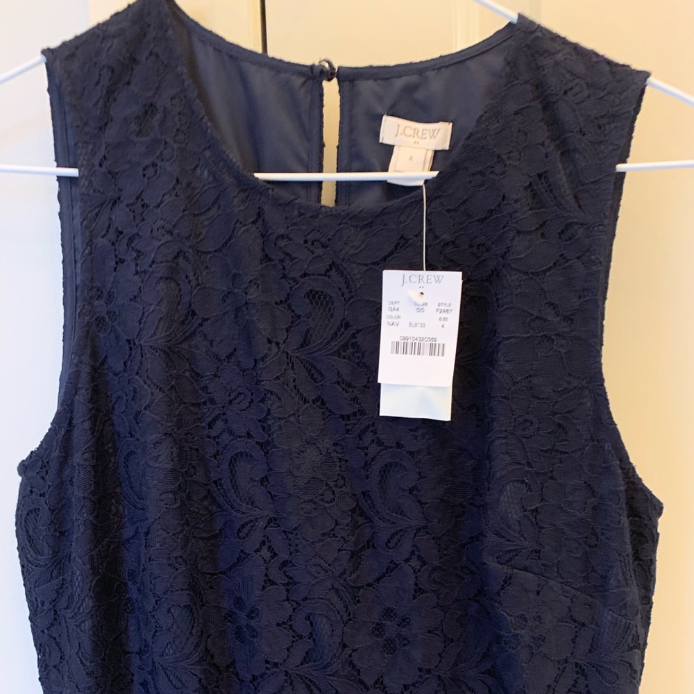 Size 4 NWT Navy Lace JCrew Dress